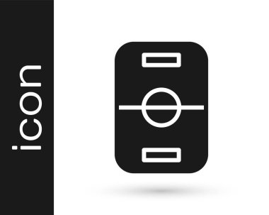 Beyaz arkaplanda siyah hokey masası simgesi izole edildi. Vektör.