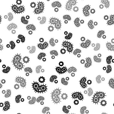 Siyah Virüs simgesi beyaz arkaplanda izole edilmiş. Corona virüsü 2019-nCoV. Bakteri ve mikroplar, hücre kanseri, mikrop, mantar. Vektör.