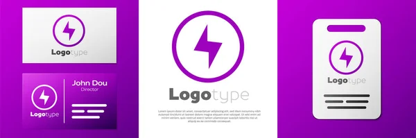 Λογότυπο Εικονίδιο Lightning Μπουλόνι Απομονώνονται Λευκό Φόντο Φλας Σημάδι Φόρτιση — Διανυσματικό Αρχείο