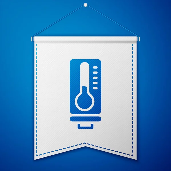 Blå Meteorologi Termometer Mäta Värme Och Kall Ikon Isolerad Blå — Stock vektor