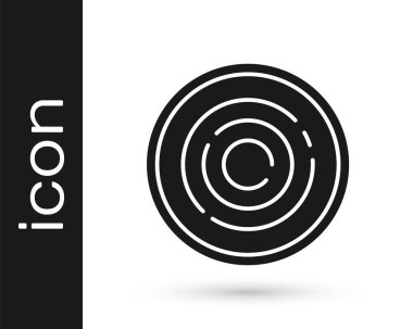 Beyaz arkaplanda Black Checker oyun çipleri simgesi izole edildi. Vektör.