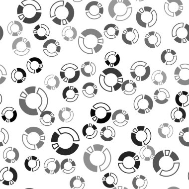 Siyah Turta grafiksel simgesi beyaz arkaplanda izole edilmiş kusursuz desen. Diyagram çizelgesi. Vektör.