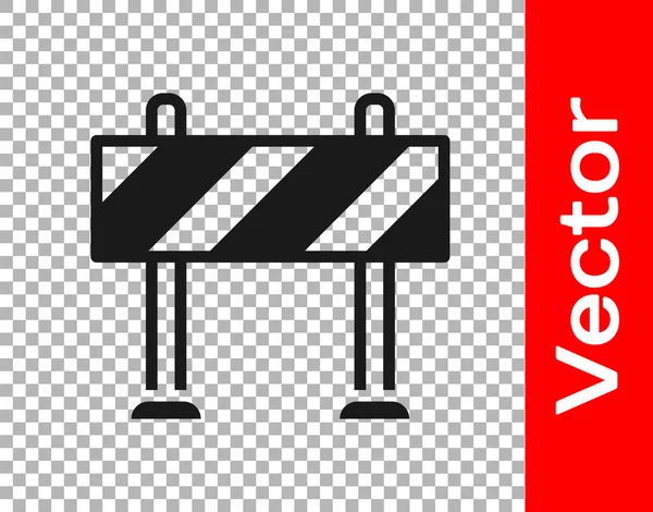 Black Road Barriere Symbol Isoliert Auf Transparentem Hintergrund Symbol Für — Stockvektor