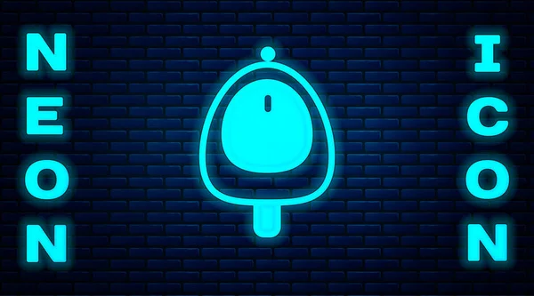 배경에 Glowing Neon Toilet Urinal 피스코이어 아이콘이다 화장실에 변기가 화장실 — 스톡 벡터