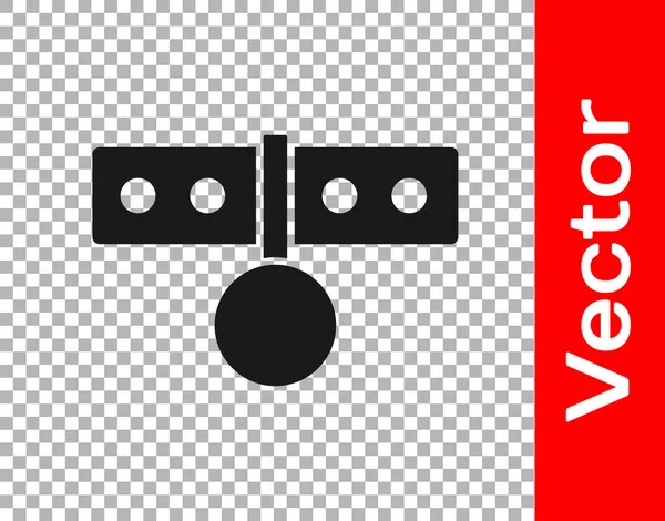 Black Collar Mit Namensschild Symbol Isoliert Auf Transparentem Hintergrund Einfache — Stockvektor