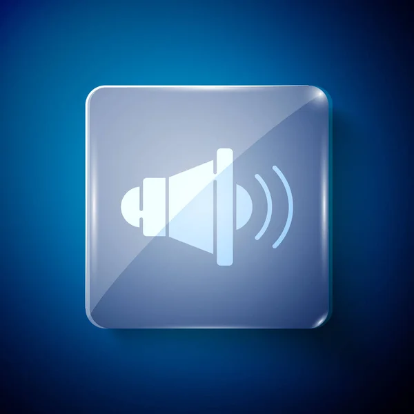 White Speaker Volume Audio Voice Sound Symboic 미디어 아이콘은 배경에 — 스톡 벡터