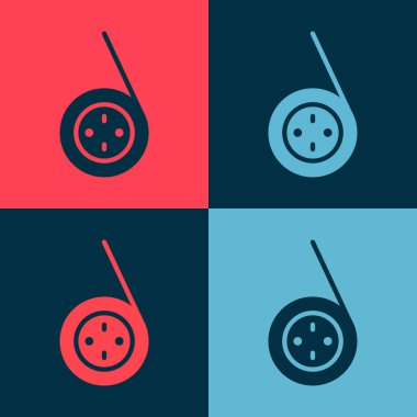 Pop Art Yoyo oyuncağı simgesi renk arkaplanında izole edildi. Vektör.