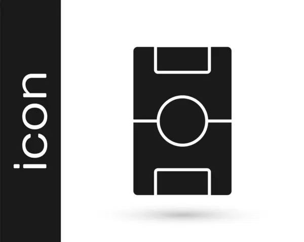 Icône Table Football Noir Isolé Sur Fond Blanc Table Hockey — Image vectorielle