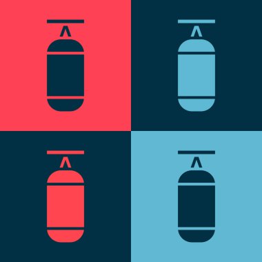 Pop Art Kum Torbası simgesi renk arkaplanda izole edildi. Vektör İllüstrasyonu.