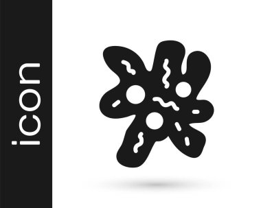 Siyah hücre simgesi beyaz arkaplanda izole edildi. Vektör.