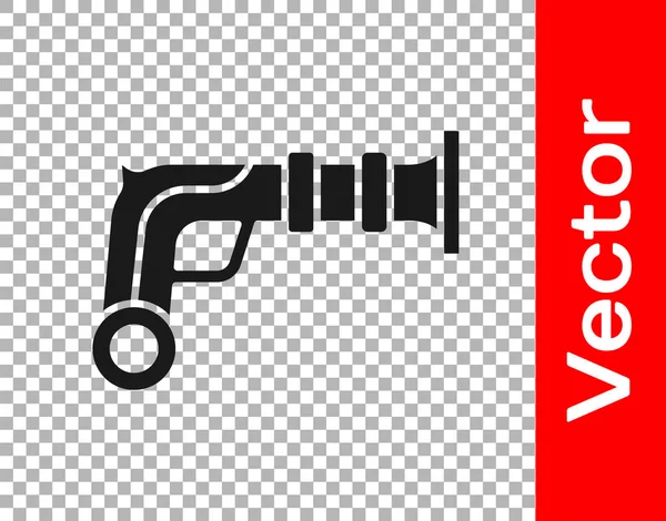 Schwarze Vintage Pistolen Ikone Isoliert Auf Transparentem Hintergrund Antike Waffe — Stockvektor