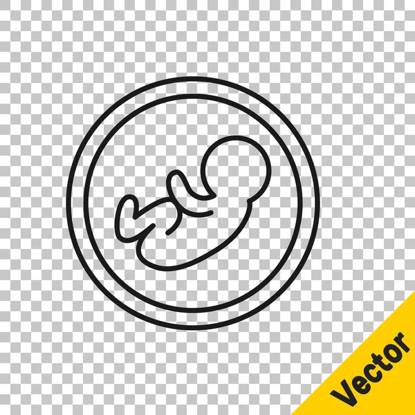 Черная Линия Baby Значок Изолирован Прозрачном Фоне Вектор — стоковый вектор