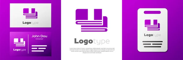 Logotyp Handtuchstapelsymbol Isoliert Auf Weißem Hintergrund Logo Design Vorlage Element — Stockvektor