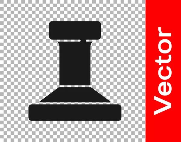 Black Stamp Symbol Isoliert Auf Transparentem Hintergrund Vektor — Stockvektor