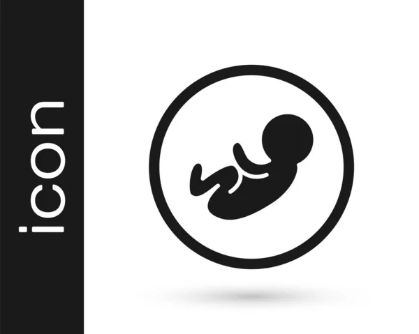 Black Baby Symbol Isoliert Auf Weißem Hintergrund Vektor — Stockvektor
