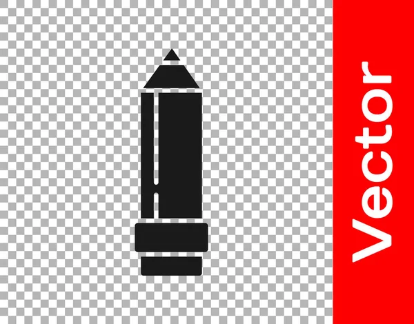 Schwarzer Bleistift Mit Radiergummi Symbol Auf Transparentem Hintergrund Zeichen Und — Stockvektor