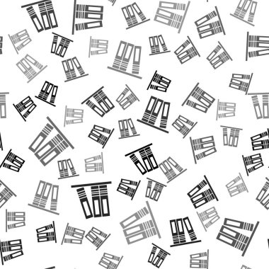 Kağıtlı ve belgeli Kara Ofis dosyaları beyaz arka planda izole edilmiş kusursuz desen simgesi. Ofis dosyaları. Dosya arşivleme işareti. Vektör.