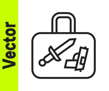 Seyahat simgesi için siyah bavul beyaz arkaplanda izole edildi. Seyahat bagaj tabelası. Seyahat bagaj ikonu. Vektör.