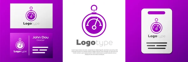 Піктограма Барометра Логотипу Ізольована Білому Тлі Елемент Шаблону Дизайну Логотипу — стоковий вектор