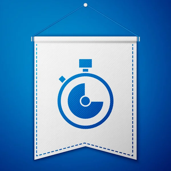 Ikona Blue Stopwatch Odizolowana Niebieskim Tle Znak Czasowy Znak Chronometryczny — Wektor stockowy