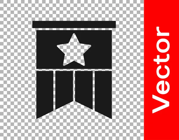 Черно Американский Флаг Значок Изолирован Прозрачном Фоне Флаг Сша Соединенные — стоковый вектор