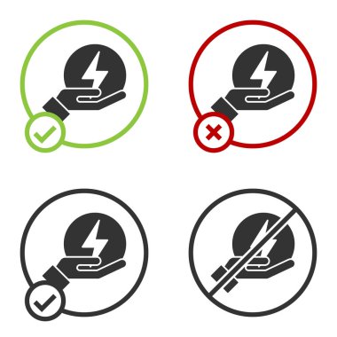 Siyah Şimşek simgesi beyaz arkaplanda izole edildi. Flaş işareti. Flaş ikonunu yükle. Gök gürültüsü. Yıldırım çarpması. Çember düğmesi. Vektör.