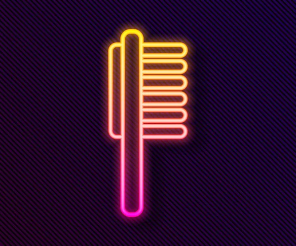 Glowing Neon Line Pets Vial Medical Icon Isolated Black Background — 스톡 벡터