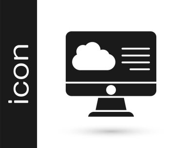 Siyah Hava tahminleri ikonu beyaz arkaplanda izole edildi. Vektör.