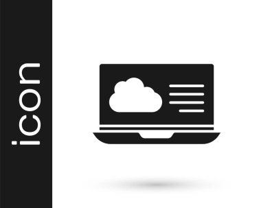 Siyah Hava tahminleri ikonu beyaz arkaplanda izole edildi. Vektör.