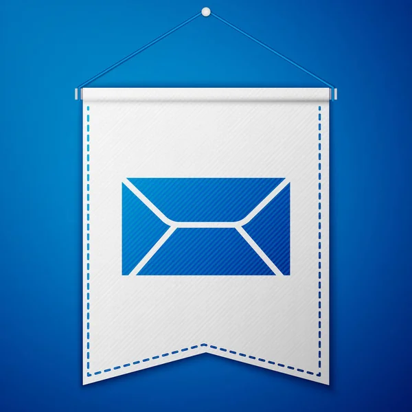 Blue Envelope Icon Isolated Blue Background Email Message Letter Symbol — Stock Vector