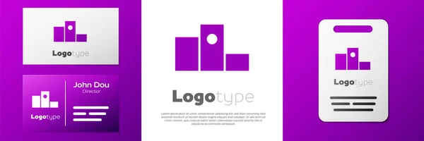 Logotype Award Sur Gagnant Sportif Icône Podium Isolé Sur Fond — Image vectorielle