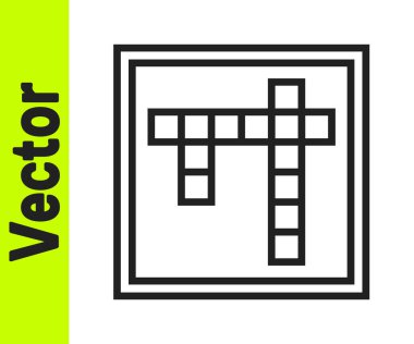 Siyah çizgi Bingo simgesi beyaz arkaplanda izole edildi. Amerikan tombala oyunu için piyango biletleri. Vektör.