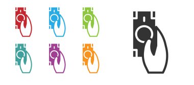 Siyah Hızlı Ödemeler simgesi beyaz arkaplanda izole edildi. Hızlı para transferi ödemesi. Finansal hizmetler, hızlı kredi, zaman para, nakit iade konsepti. Simgeleri renklendirin. Vektör.