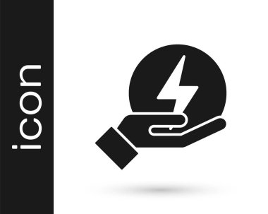 Siyah Şimşek simgesi beyaz arkaplanda izole edildi. Flaş işareti. Flaş ikonunu yükle. Gök gürültüsü. Yıldırım çarpması. Vektör.