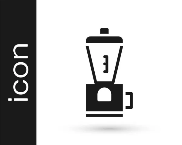 Gris Icono Molinillo Café Eléctrico Aislado Sobre Fondo Blanco Ilustración — Vector de stock