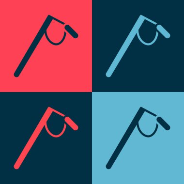 Pop Art Mikrofon simgesi renk arkaplanında izole edildi. Radyodaki mikrofondan. Sözcü işareti. Vektör İllüstrasyonu.