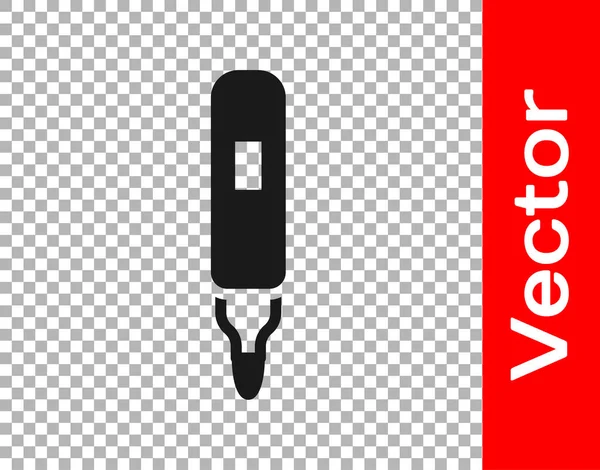 Black Marker Stift Symbol Isoliert Auf Transparentem Hintergrund Filzstift Vektor — Stockvektor