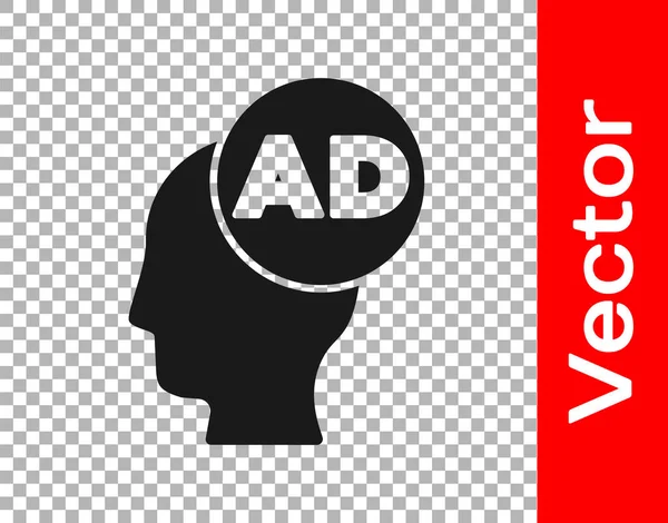 Schwarzes Werbe Symbol Isoliert Auf Transparentem Hintergrund Konzept Des Marketing — Stockvektor