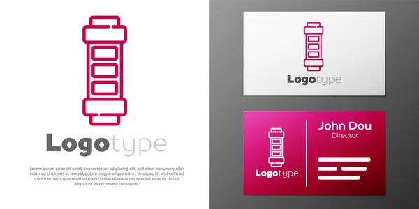 Logotype Ligne Indicateur Niveau Charge Batterie Icône Isolée Sur Fond — Image vectorielle