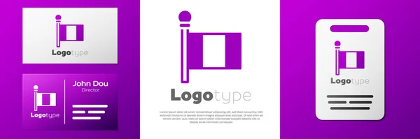 Logotype Flag Olaszország Ikon Elszigetelt Fehér Alapon Logó Tervezési Sablon — Stock Vector