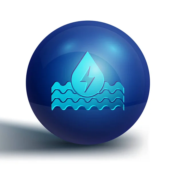 Icono Energía Blue Water Aislado Sobre Fondo Blanco Concepto Ecológico — Vector de stock