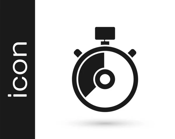 Γκρι Stopwatch Εικονίδιο Απομονώνονται Λευκό Φόντο Χρονόμετρο Χρονόμετρο Εικονογράφηση Διανύσματος — Διανυσματικό Αρχείο
