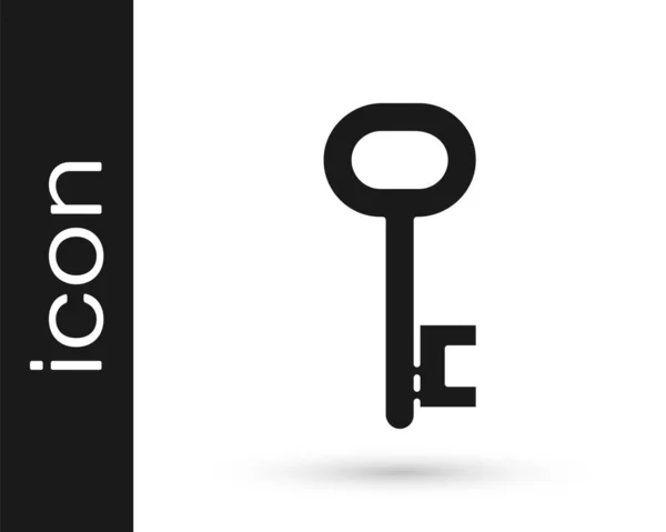 Grey House Key Icon Isolated White Background Vector Illustration — Stock Vector