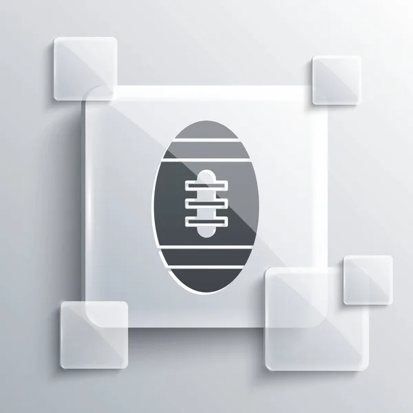 Grey American Football Bal Pictogram Geïsoleerd Grijze Achtergrond Rugby Bal — Stockvector