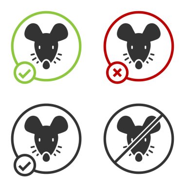 Beyaz arkaplanda siyah deneysel fare simgesi izole edildi. Çember düğmesi. Vektör.