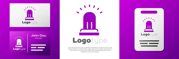 Logotype Κουδουνίστρα Συναγερμού Εικονίδιο Κουδούνι Απομονώνονται Λευκό Φόντο Σύστημα Συναγερμού — Διανυσματικό Αρχείο