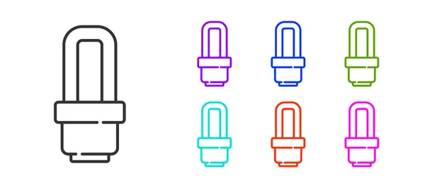 Led 아이콘은 배경에서 분리되었습니다 경제적 Led 에너지 램프를 성화를 화려하게 — 스톡 벡터