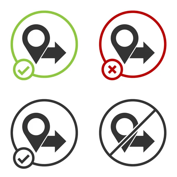 Das Schwarze Map Pin Symbol Isoliert Auf Weißem Hintergrund Navigation — Stockvektor
