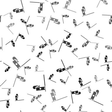 Siyah Ortaçağ bayrak simgesi beyaz arka planda izole edilmiş kusursuz desen. Bir kral ya da kraliçe tarafından yönetilen ülke, devlet ya da bölge. Vektör.