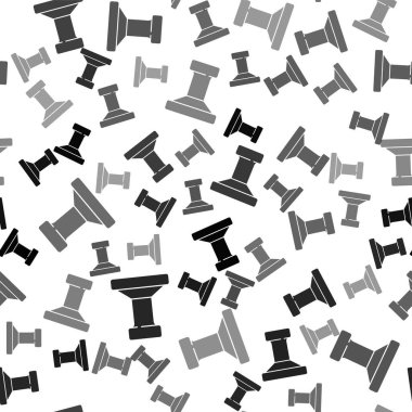 Siyah Pul simgesi, beyaz arkaplanda izole edilmiş kusursuz desen. Vektör.